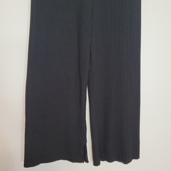 AZUL BY MOUSY Ribbed Wide Legged Elastic Tie Waist Stretchy Knit Pants - Picture 4 of 7